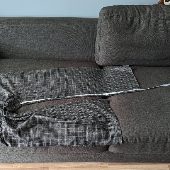 Roland Mouret Tayport Checked Bamboo Wide-leg Pants In Gray - Picture 12 of 16